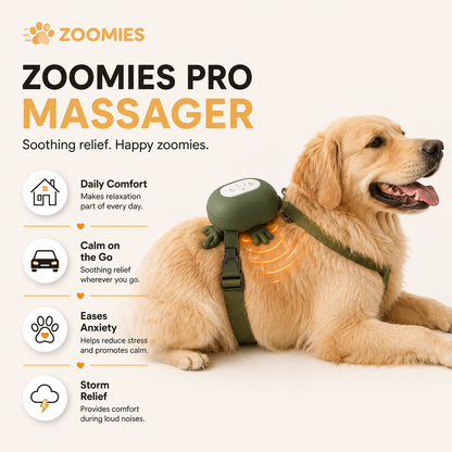 Zoomie Pro Massager™ — Warming Neck & Shoulder Massager for Dogs
